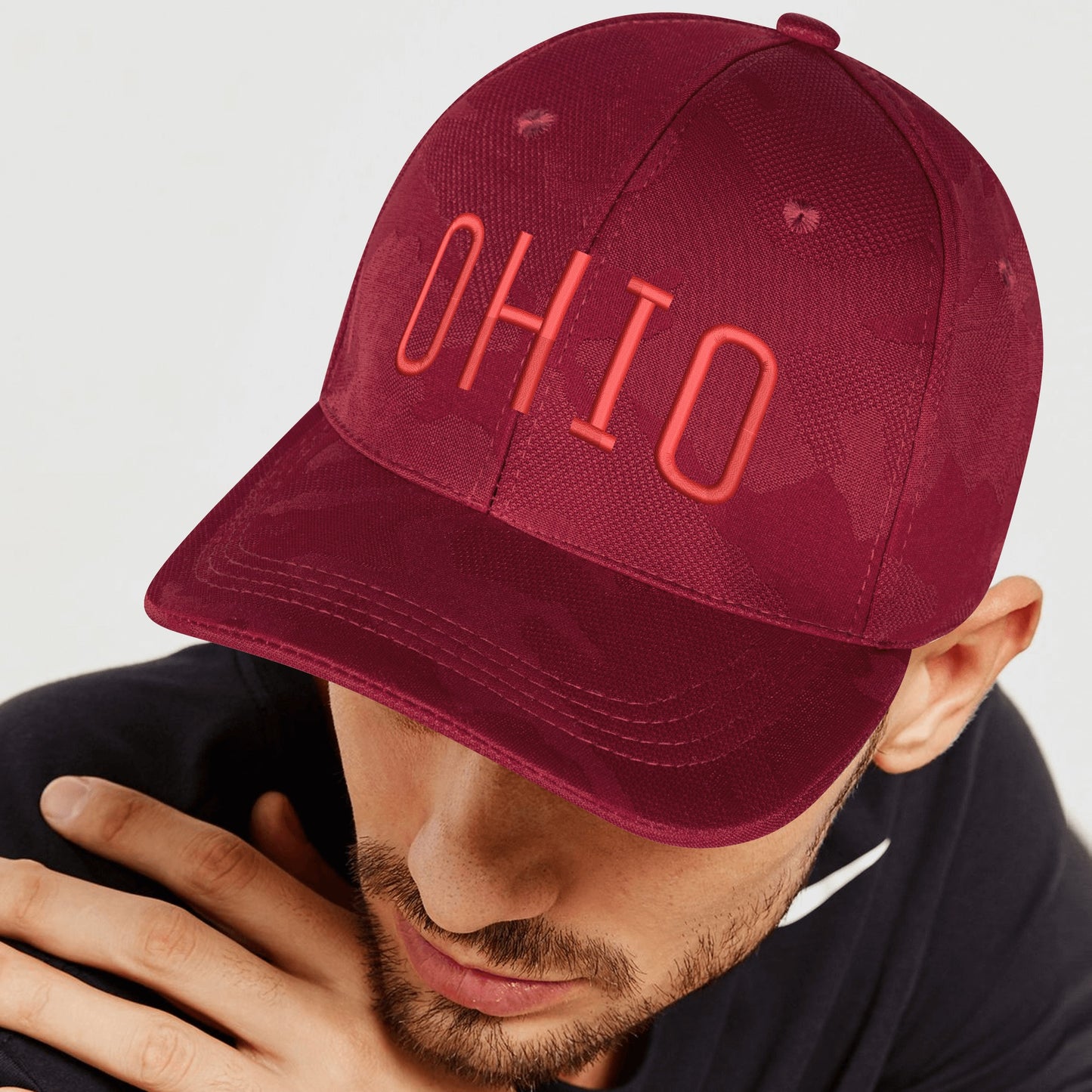 Embroidered Sports Camo Caps