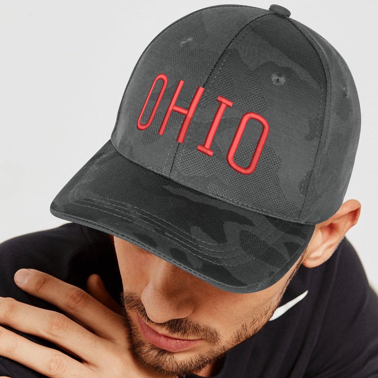 Embroidered Sports Camo Caps