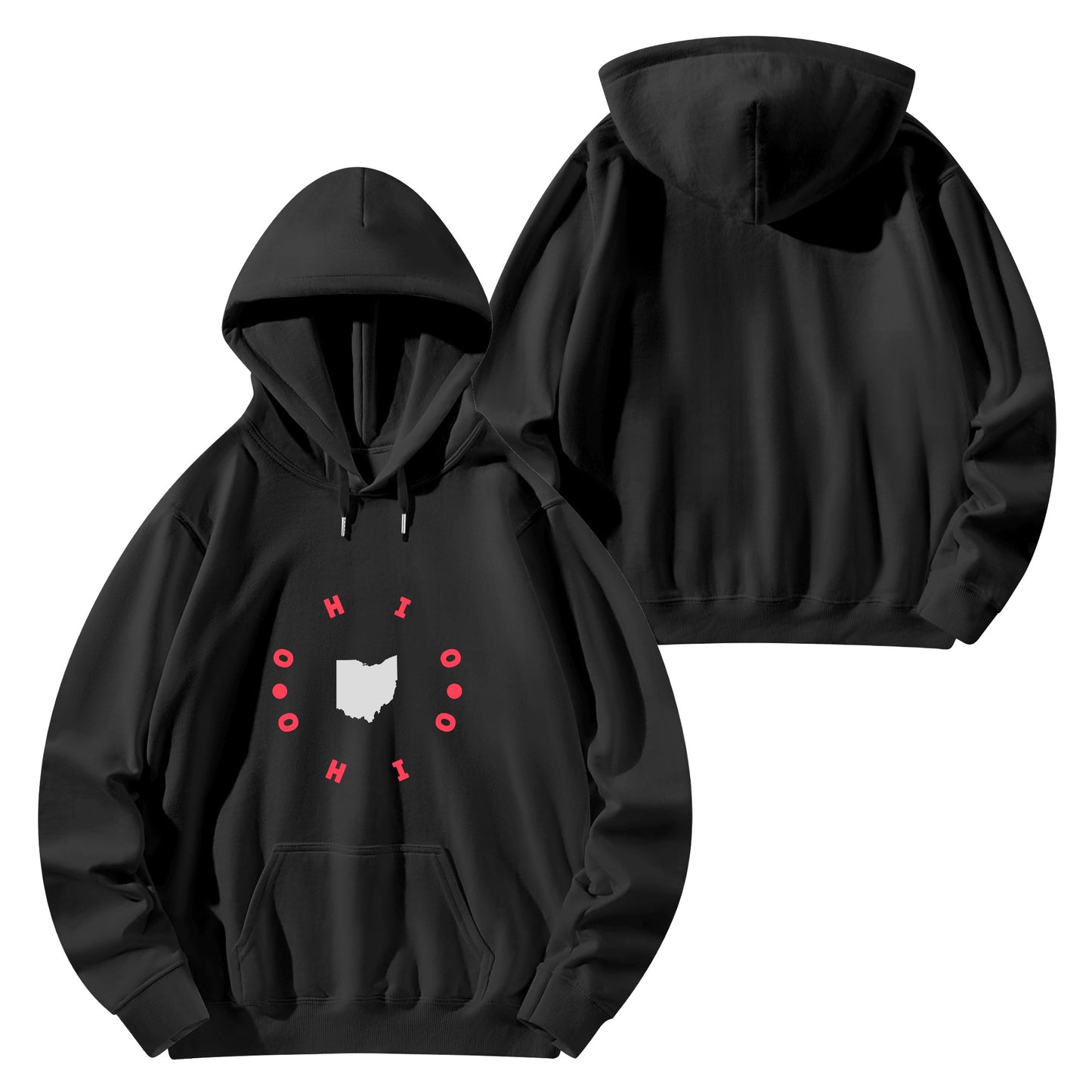 Front & Back Printing Adult Cotton Hoodie