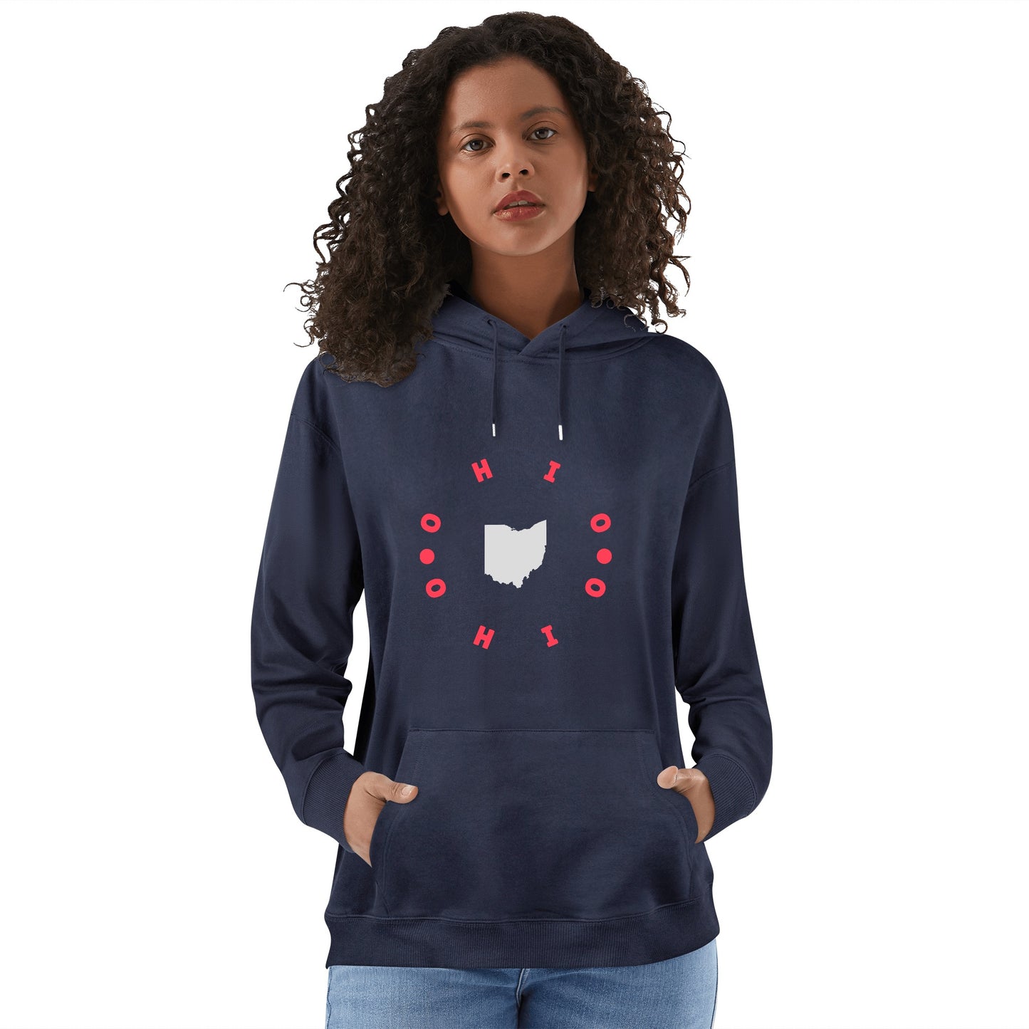 Front & Back Printing Adult Cotton Hoodie