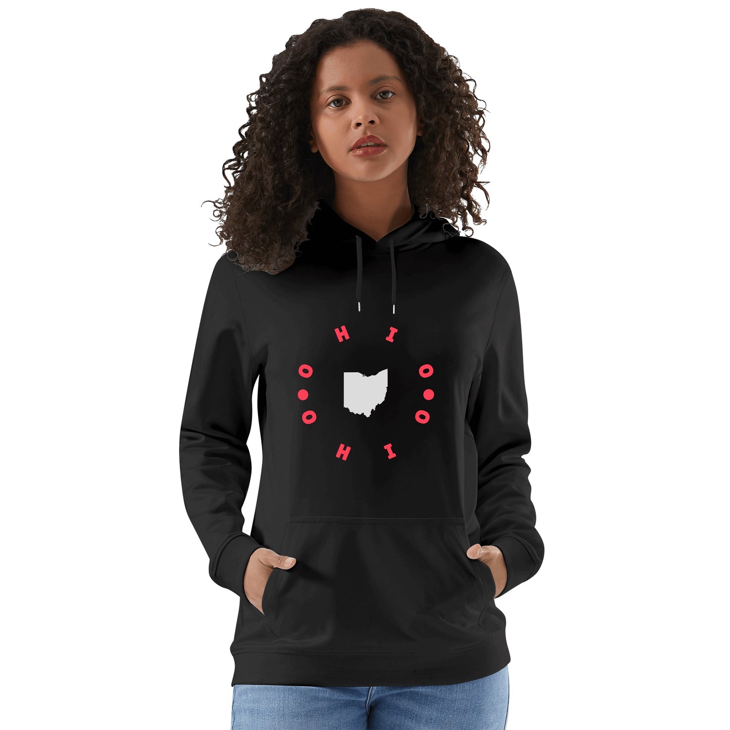 Front & Back Printing Adult Cotton Hoodie