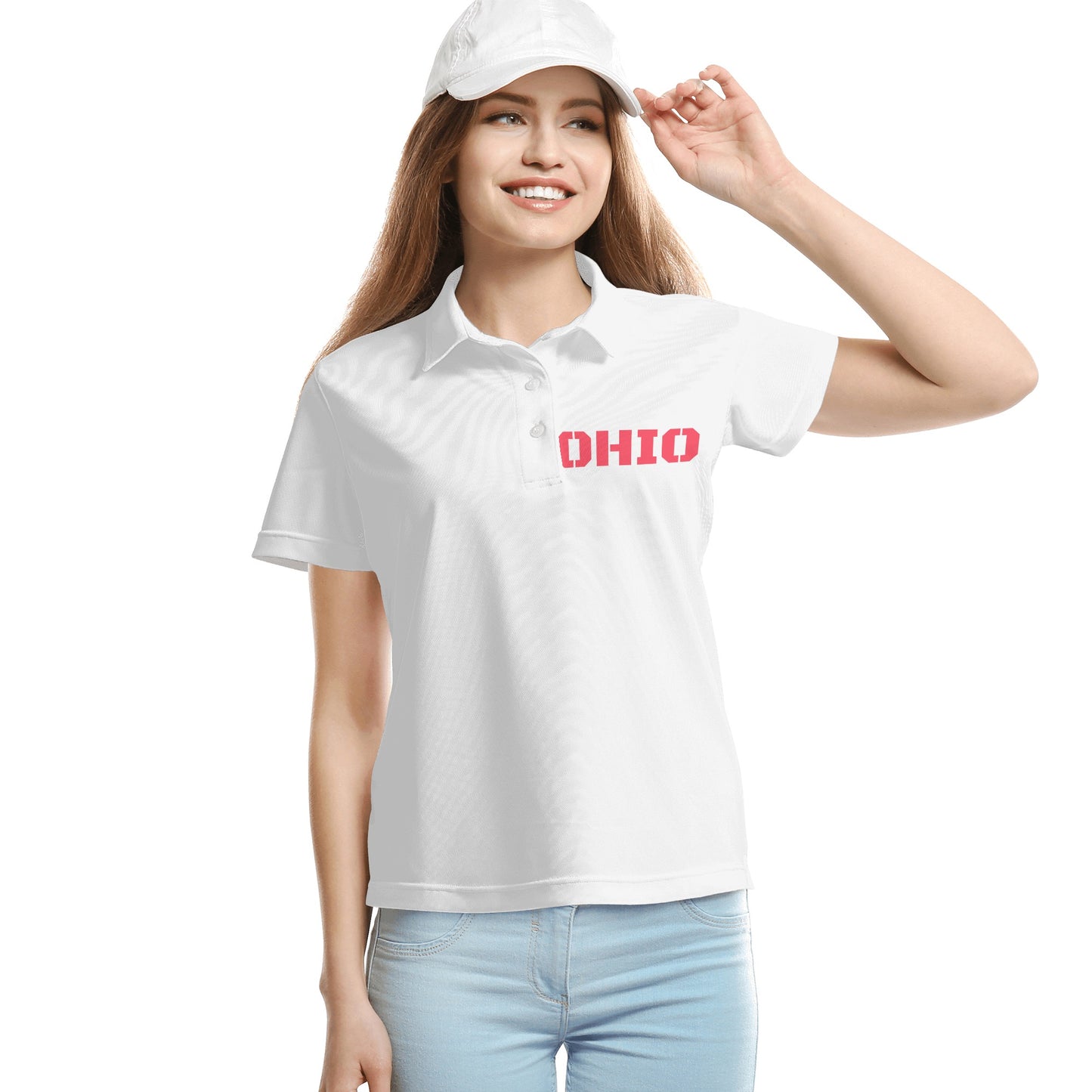 Womens All Over Print Polo Shirt