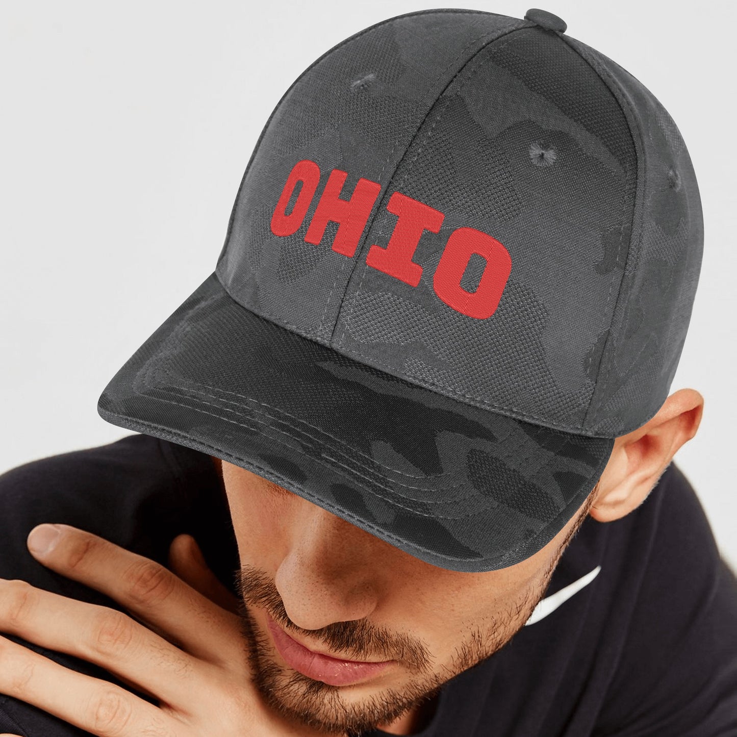 Embroidered Sports Camo Caps