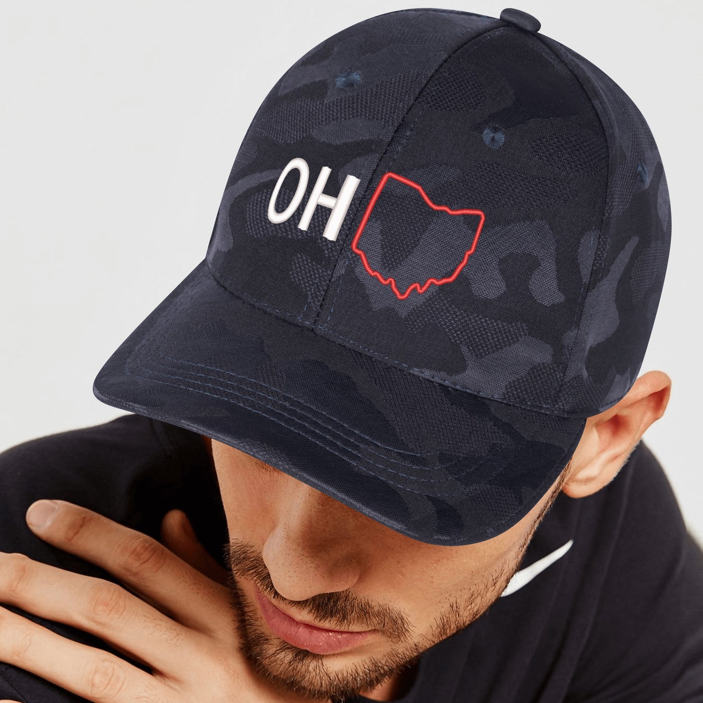 Embroidered Sports Camo Caps