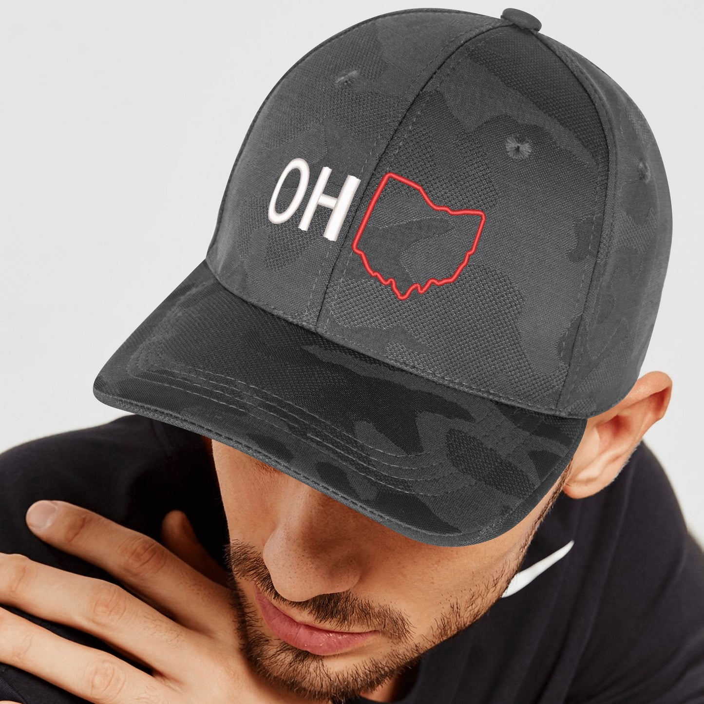 Embroidered Sports Camo Caps