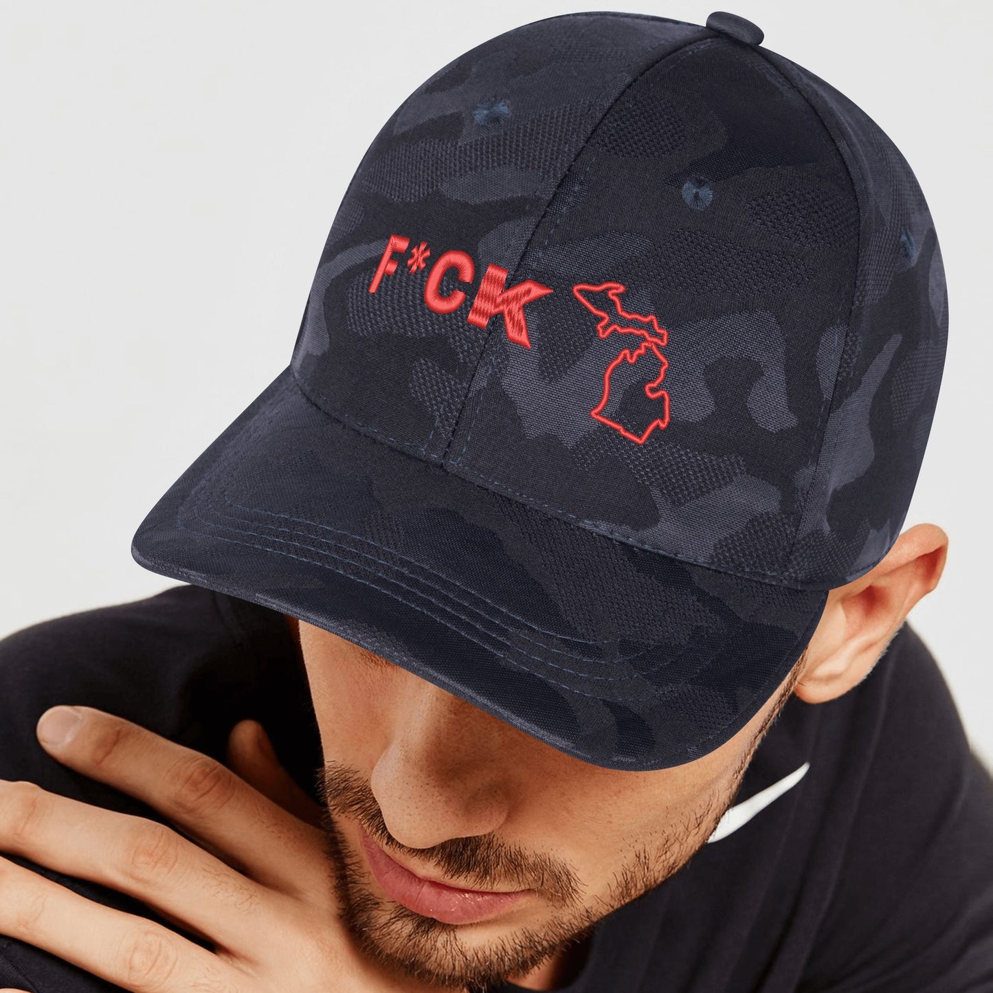 Embroidered Sports Camo Caps