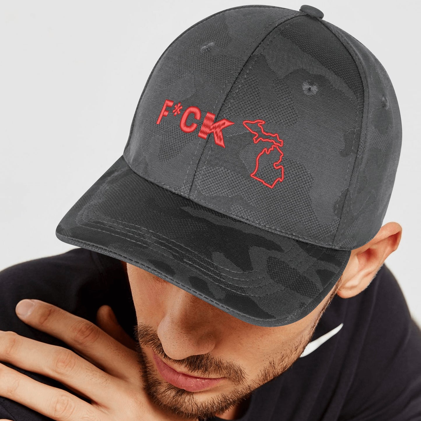 Embroidered Sports Camo Caps