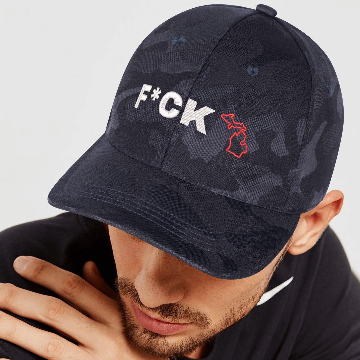 Embroidered Sports Camo Caps