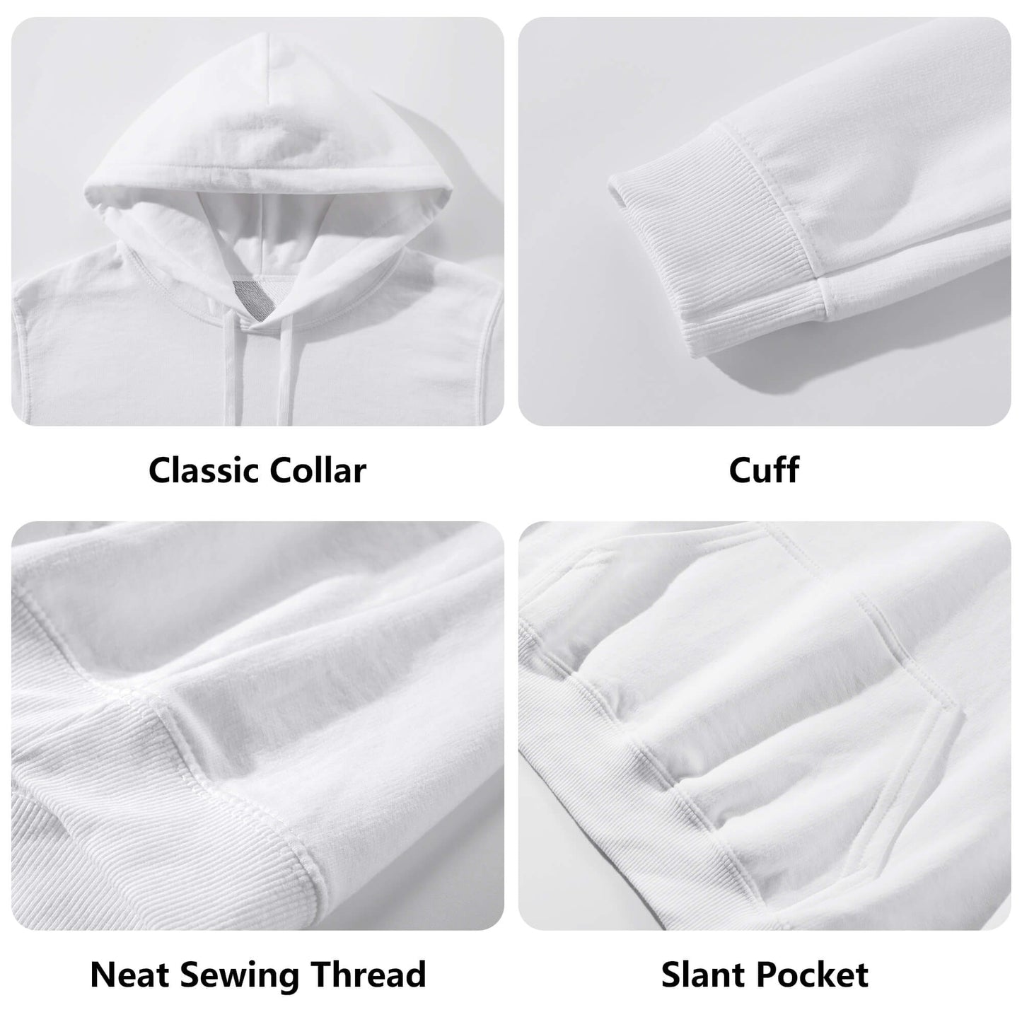 Front & Back Printing Adult Cotton Hoodie