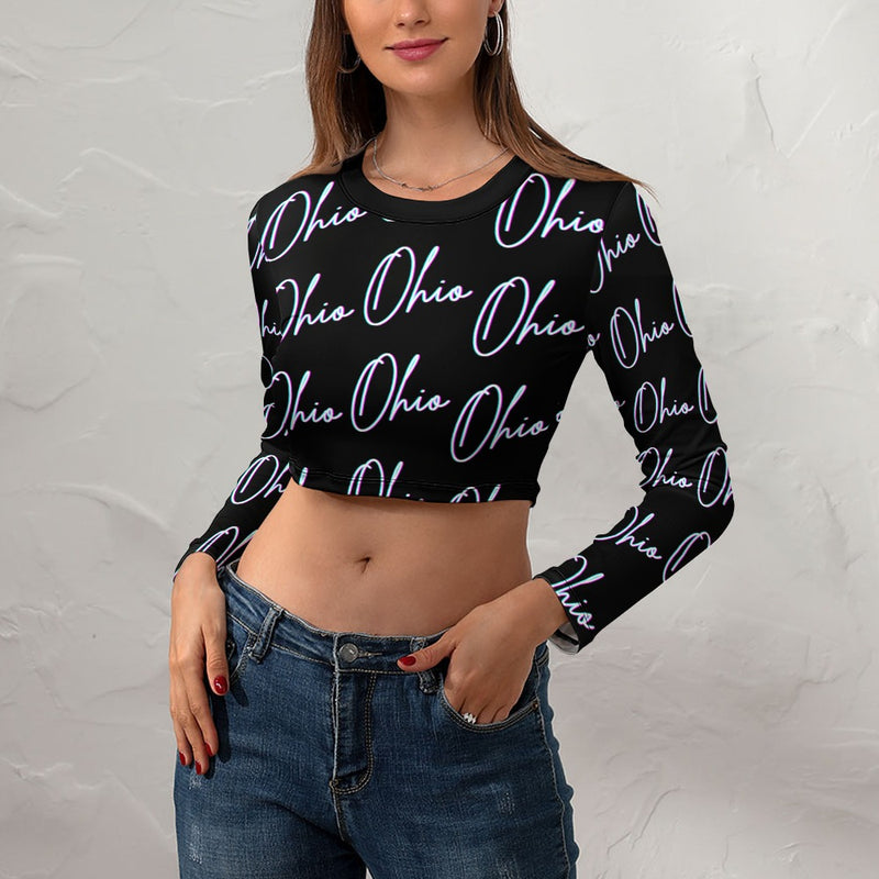 Women's Long Sleeve Crop Top