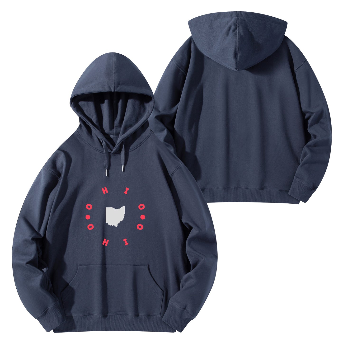 Front & Back Printing Adult Cotton Hoodie