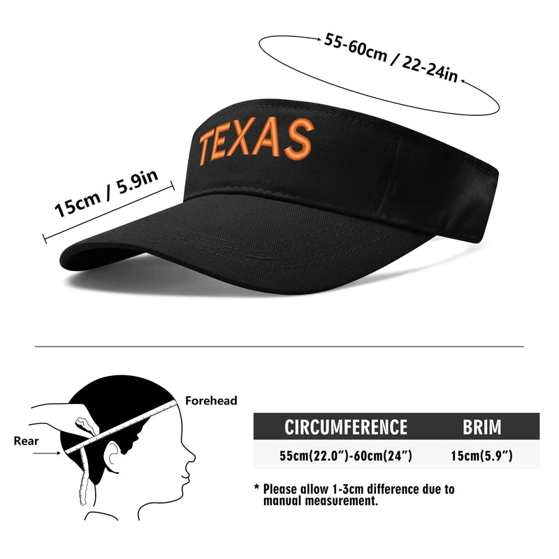 Texas Embroidered Visor Cap