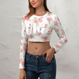 Women's Long Sleeve Crop Top