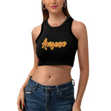 Women's Cropped Slim Racer Tank Top