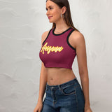 Women's Cropped Slim Racer Tank Top